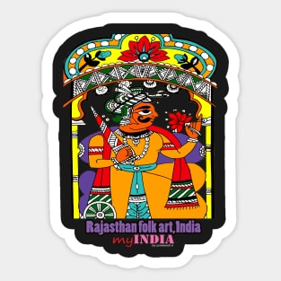 rajasthan folk art Sticker